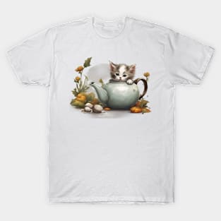 Life if Better with Cats and Tea T-Shirt